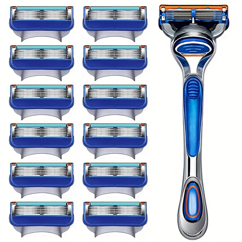 Men's Anti-Slip Disposable Razor Handle with Replacement Holder