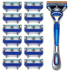 Men's Anti-Slip Disposable Razor Handle with Replacement Holder