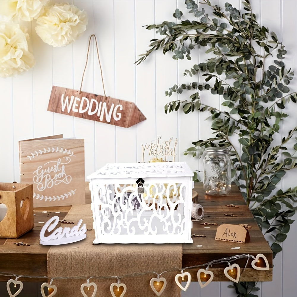 DIY Wedding Card Box with Lock for Special Occasions