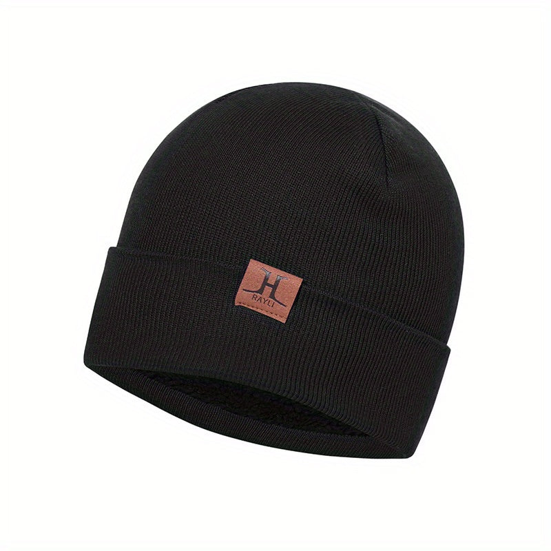 Cuffed Men's Warm Knitted Pullover Hat - Casual Style
