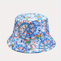 Tie Dye Bucket Hat Printed Hip Hop Unisex Basin Hat Lightweight Sunscreen Fisher