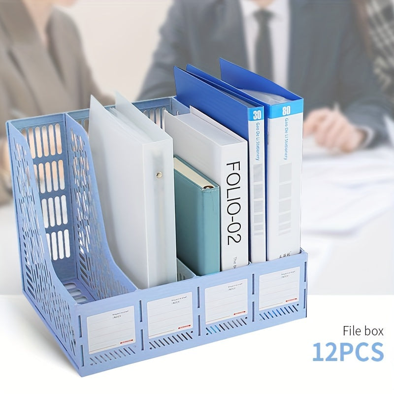 12pcs Desktop File Storage Holder for Office