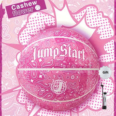 Cashew Flower No 7 Basketball with Pump for Indoor and Outdoor Competition