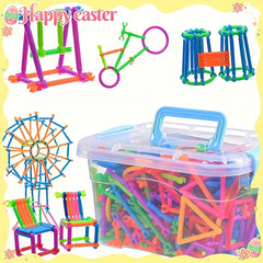 100pcs Building Blocks Set Magic Wands Assorted Colors Shapes Gift