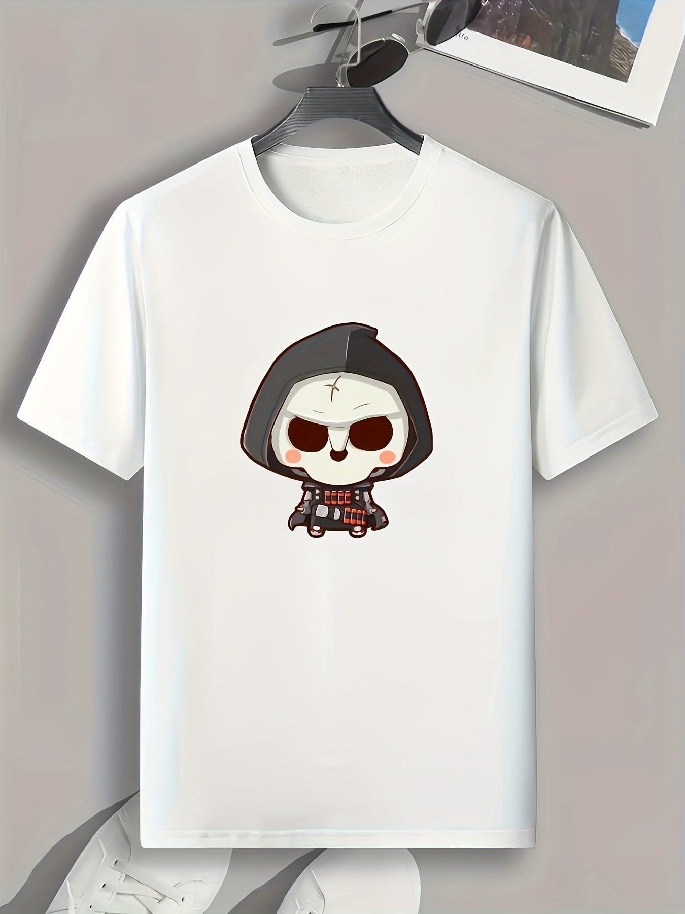 Skull Print Men's T-Shirt Casual Comfy Tees For Summer