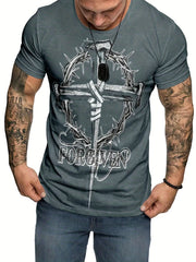 Men's Stereoscopic Graphic T shirt 3D Print Crew Neck Tee Top