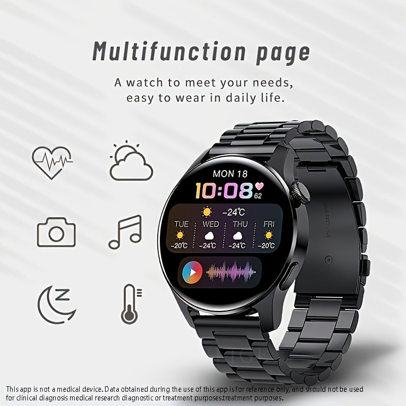Smart Watch 1.28'' Color Touch Screen IP67 Waterproof Fitness Watches