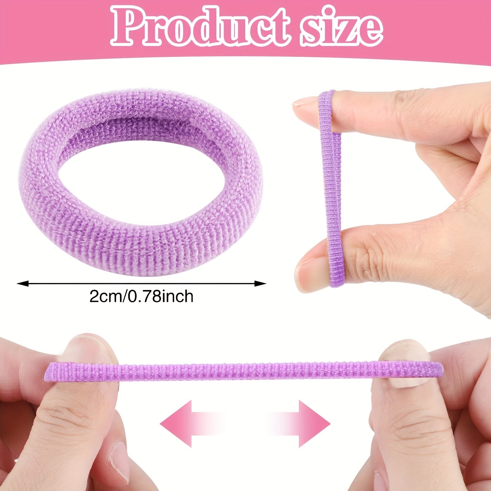 100pcs Colorful Elastic Hair Ties Party Gift For Girls