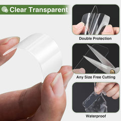 60pcs Double Sided Adhesive Tape Reusable Washable Nano Mounting