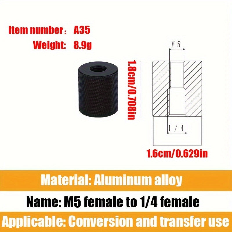 Camera Mount 1/4 Female to M4-M10 Screw Adapter for Tripod Accessories