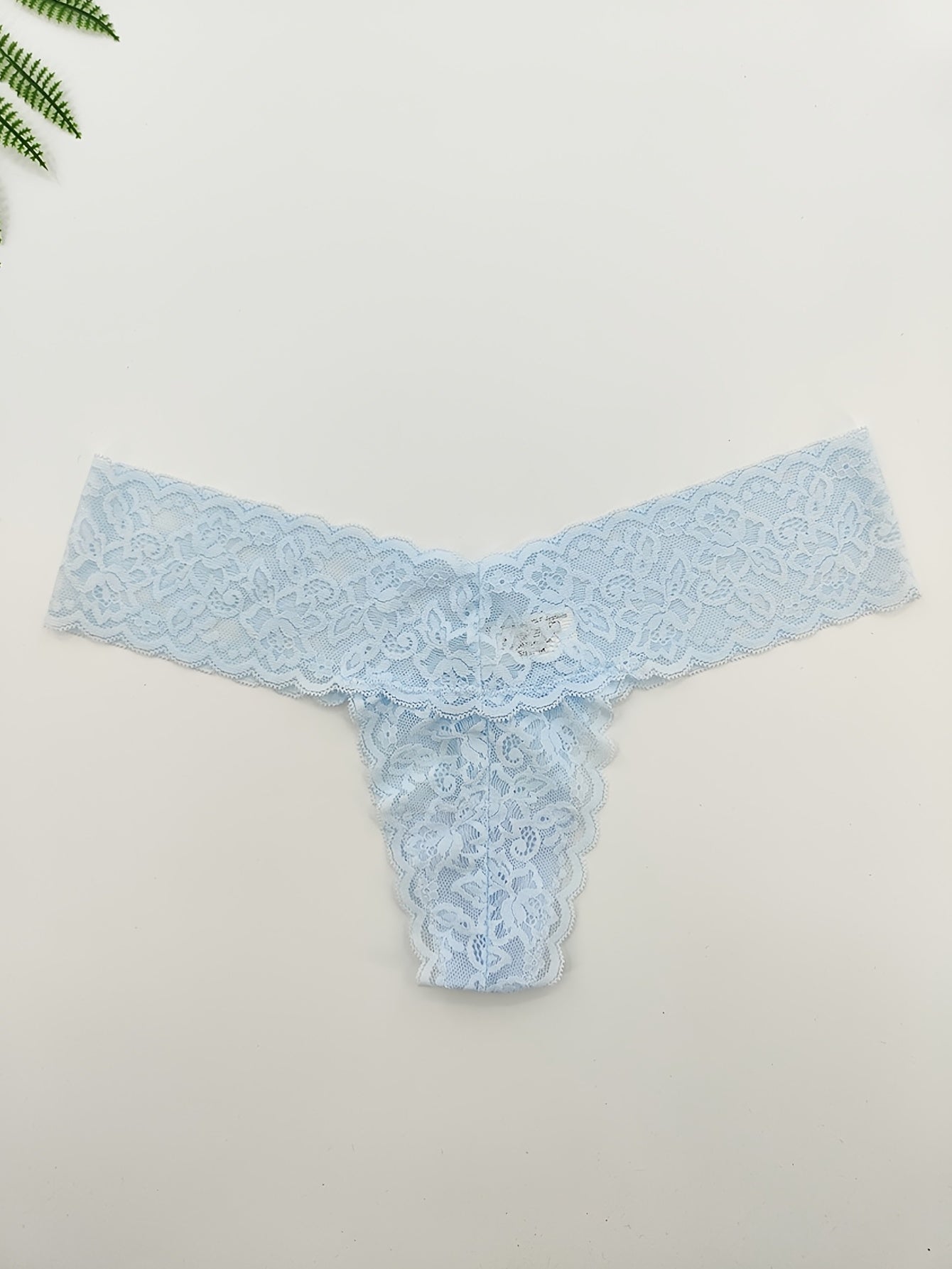 4 Pcs Women's Lace Tanga Panties Low Rise Cheeky Underwear