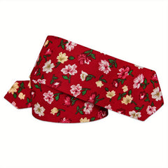 Silk Floral Necktie For Men Jacquard Woven Tie Multicoloured