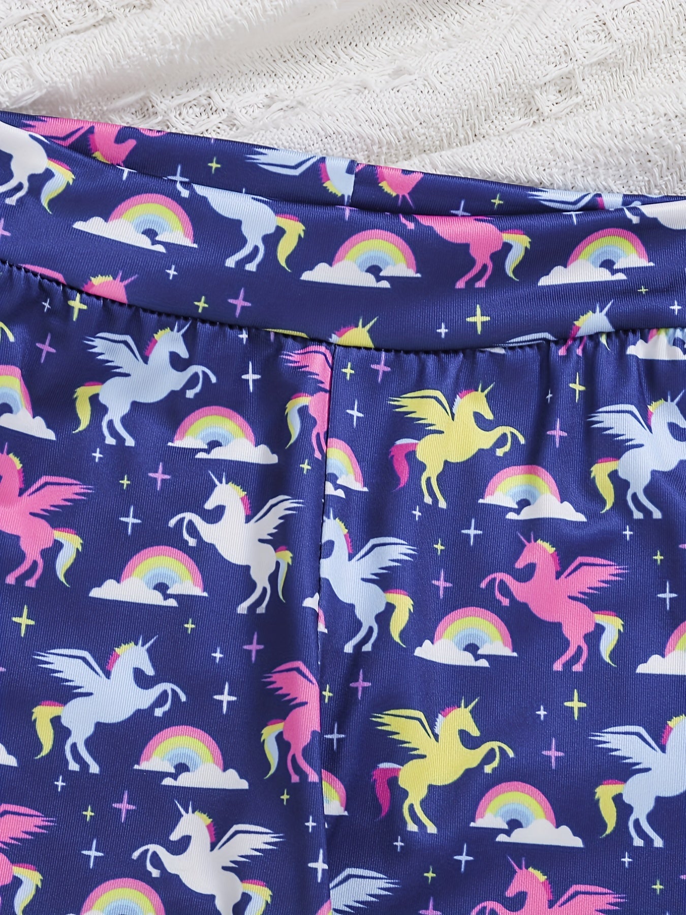Toddler Girls Rainbow Unicorn Graphic Athletic Leggings