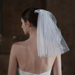 Bowknot Head Veil With Comb Bridal Wedding Head Veil Hair Accessories