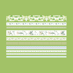 10 Pack Paper Tape Suits 8.5cm 7.5cm 3.5cm Small Fresh Flower Journal Tape
