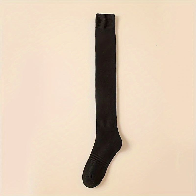 Non Slip Sports Compression Socks Warm Thermal Nylon Blend Knee High