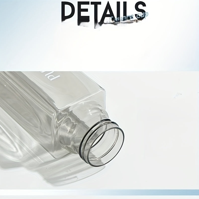 Square Water Cup Portable Leakproof Heat Resistant Plastic Bottle
