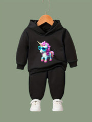 OERYUI Kids 2pcs Unicorn Print Activewear Set