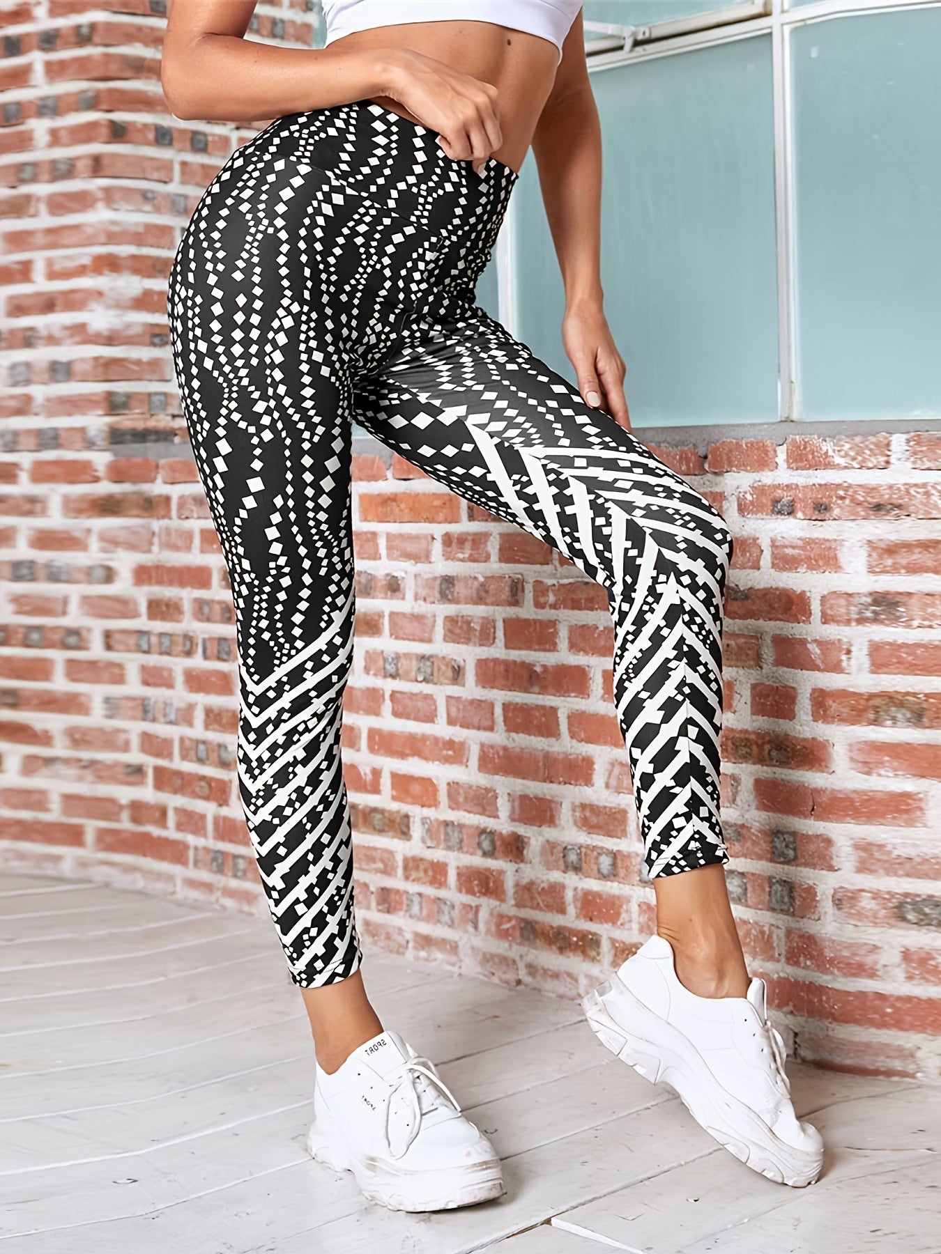 High Waist Yoga Leggings Women Digital Print Activewear