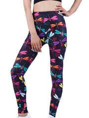 Colorful Dragonfly Animal Print Leggings