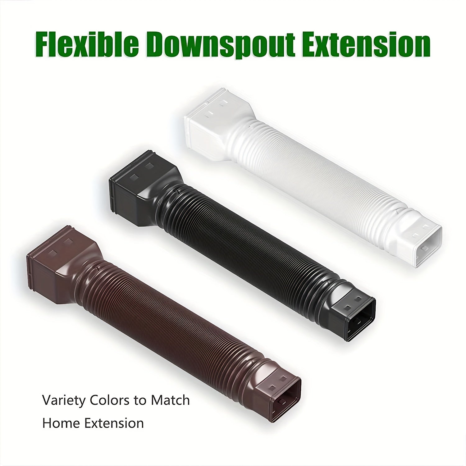 Telescopic Rain Gutter Downspout Extension - Outdoor Drainage Pipe