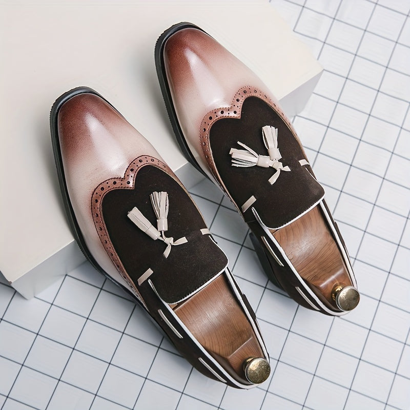 Men's Slip On Tassel Business Shoes Low Top Classic
