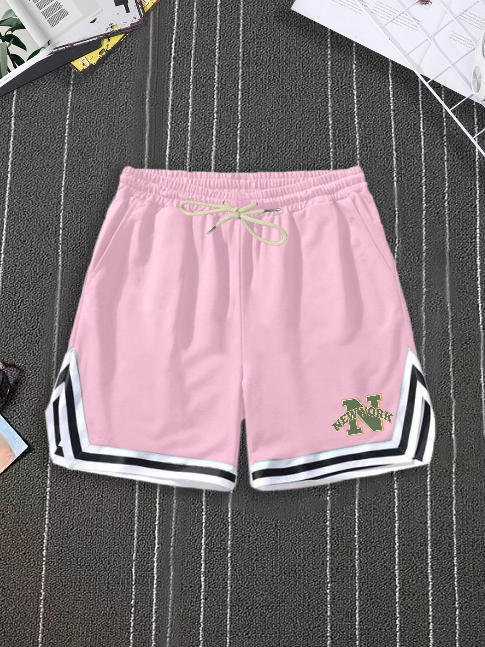Comfy Active Shorts Men's Stretch Waist Drawstring Shorts
