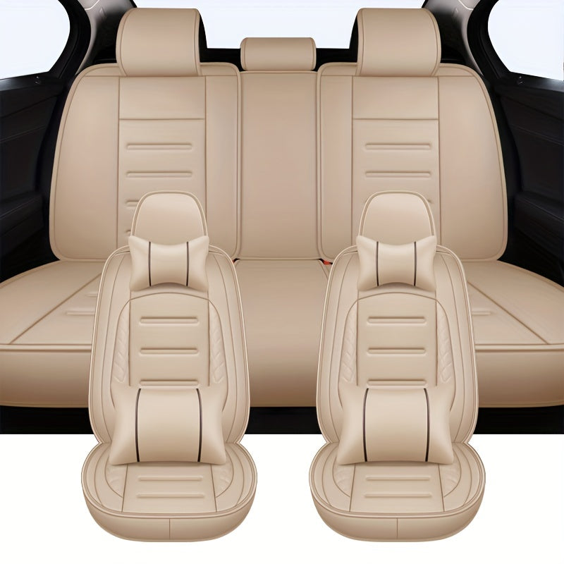 5 Seat Car Seat Cover YNOOH PU Leather Auto Cushion Protector