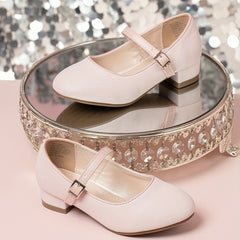 Girl's PU Leather Princess Low Heel Sandals