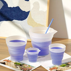 Folding Silicone Measuring Cup Resin Cup Dispenser Reusable Silicone Mixing