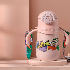 380ml Insulated Kids Cup with Straw and Handle