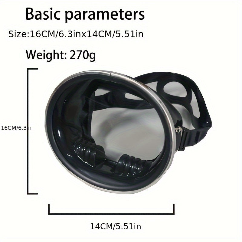 Tempered Glass Diving Goggles Large View Diving Equipment