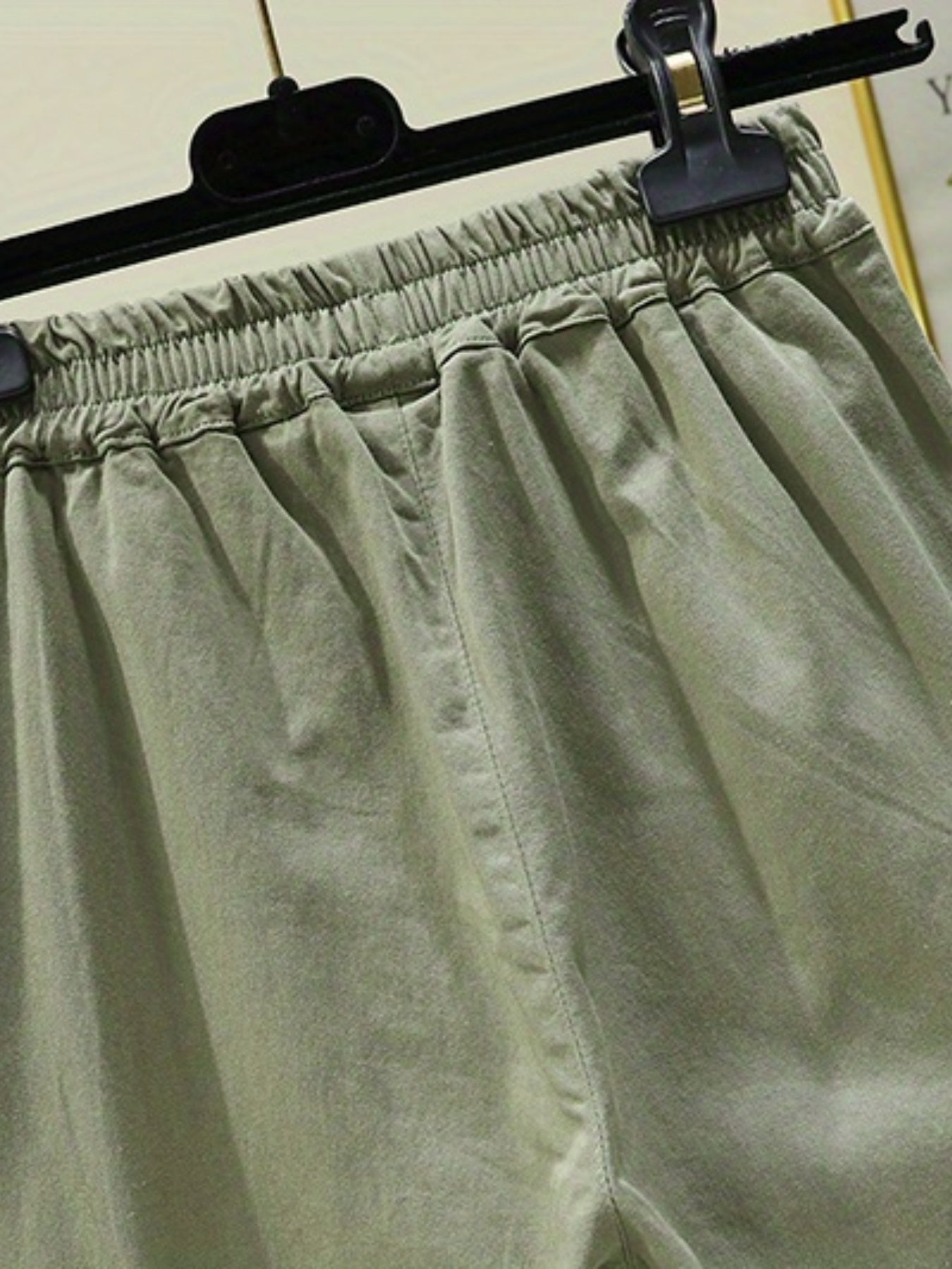 Boys Casual Cotton Cargo Pants Elastic Waist Jogger Pants