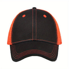 Men's Outdoor Denim Grid Hat Sunshade Cap All Seasons Universal Baseball Cap