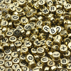 100pcs Antique Alphabet Beads for DIY Jewelry Making