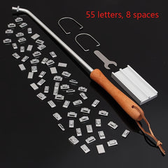 1pc BBQ Branding Iron 55 Letters DIY Barbecue Tool Letter Printed BBQ