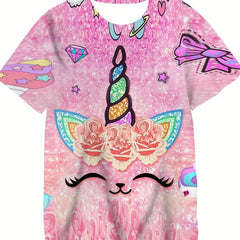 Floral Horn Graphic T Shirt for Kids