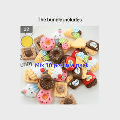 Animal Ear Hair Accessories Cake Ice Cream Keychain
