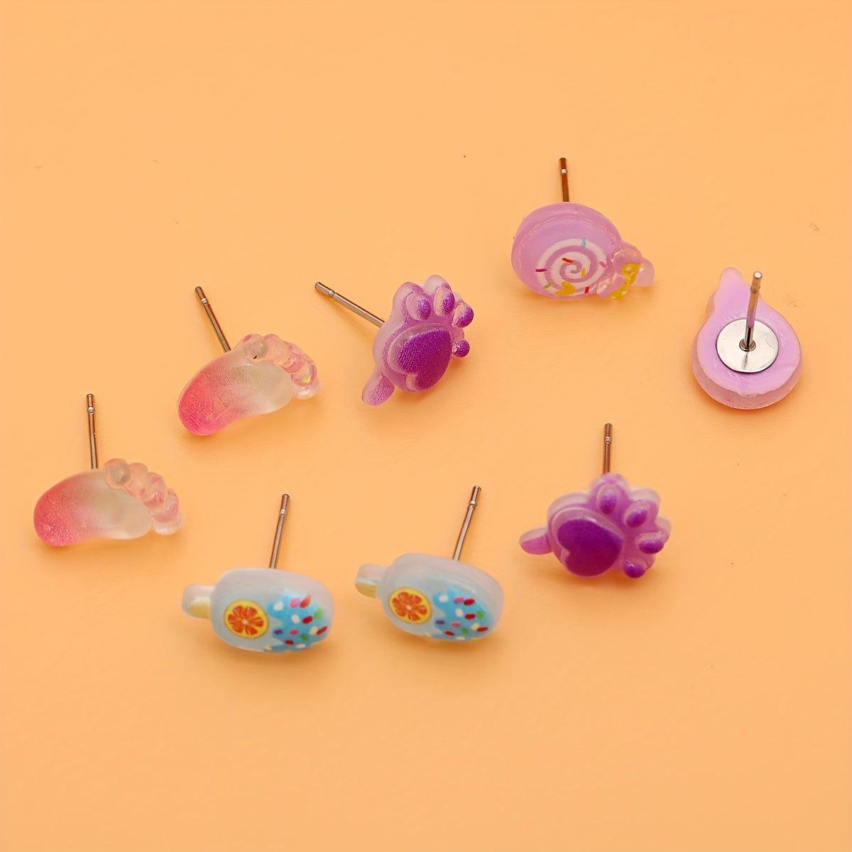 10 Pairs Hypoallergenic Earrings For Girls Surgical Steel Post Fun Earrings