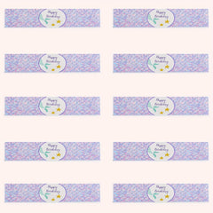10pcs Mermaid Birthday Bottle Stickers
