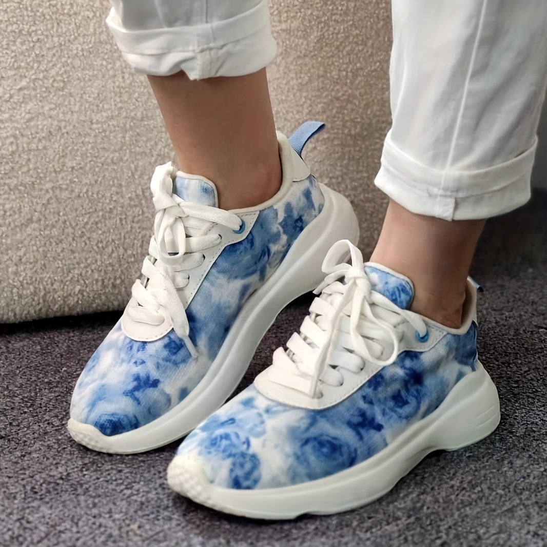 Women's Sky Print Casual Sneakers Anti Slip Lightweight Outdoor Work Shoes