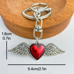 Vintage Gothic Heart Pendant Keychain Gift for Friends & Family
