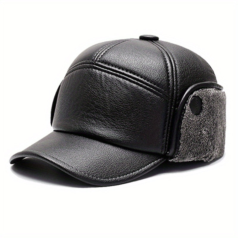 Winter Baseball Cap Hats For Men Snapback Father Hats Earflaps Thicken Dad Cap