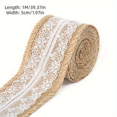 1pc Lace Fabric DIY Wedding Craft Linen Roll Decoration