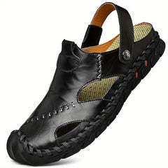 Men Stitched Clogs Anti Skid Slip On Closed Toe Sandals