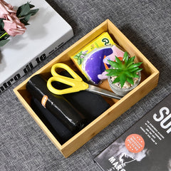 Bamboo Kitchen Drawer Storage Box Cutlery Partition Household Organizer