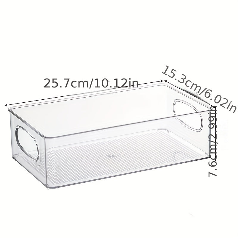 Clear Stackable Plastic Food Storage Containers with Handles for Pantry