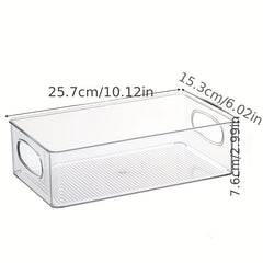 Clear Stackable Plastic Food Storage Containers with Handles for Pantry