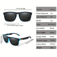 Large Frame Sunglasses For Men Cycling Sports Driving UV Protection