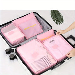 6pcs Travel Clothes Sorting Bag Foldable Packing Cubes Luggage Organizers